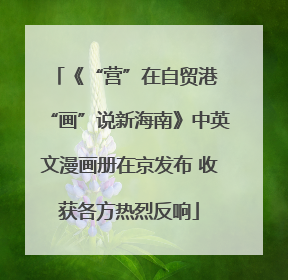 《“营”在自贸港 “画”说新海南》中英文漫画册在京发布 收获各方热烈反响