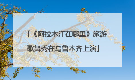 《阿拉木汗在哪里》旅游歌舞秀在乌鲁木齐上演