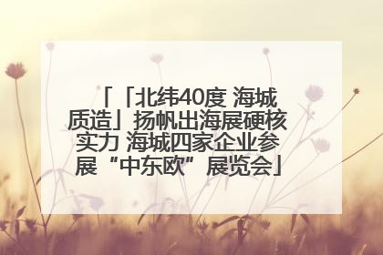 「北纬40度 海城质造」扬帆出海展硬核实力 海城四家企业参展“中东欧”展览会