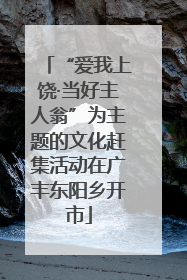 “爱我上饶·当好主人翁”为主题的文化赶集活动在广丰东阳乡开市