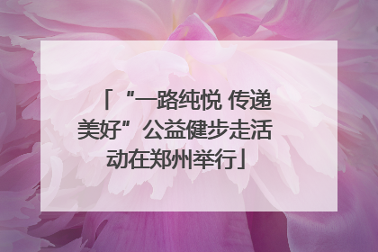 “一路纯悦 传递美好”公益健步走活动在郑州举行