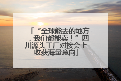 “全球能去的地方，我们都能卖！”四川源头工厂对接会上收获海量意向