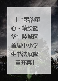 “墨韵童心・笔绘韶华”陵城区首届中小学生书法展隆重开幕