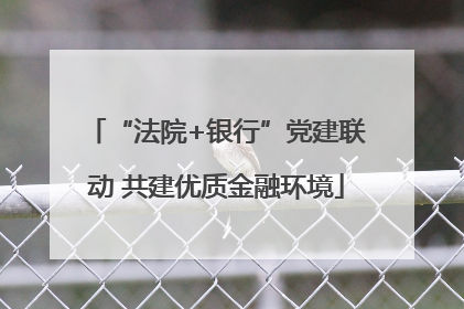 “法院+银行”党建联动 共建优质金融环境
