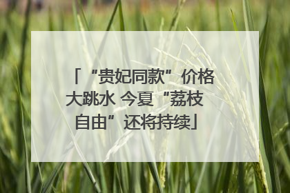 “贵妃同款”价格大跳水 今夏“荔枝自由”还将持续