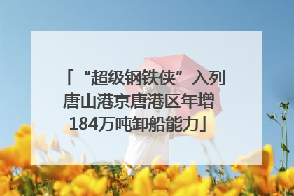 “超级钢铁侠”入列 唐山港京唐港区年增184万吨卸船能力