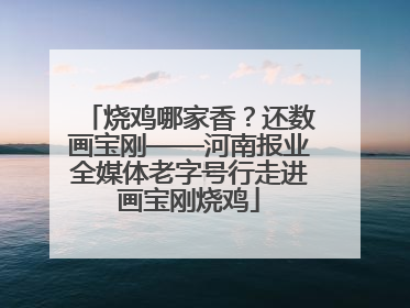 烧鸡哪家香？还数画宝刚——河南报业全媒体老字号行走进画宝刚烧鸡