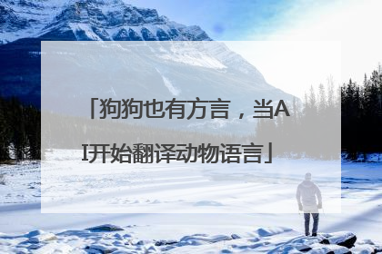 狗狗也有方言，当AI开始翻译动物语言