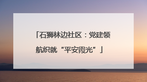 石狮林边社区：党建领航织就“平安霞光”