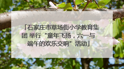 石家庄市草场街小学教育集团 举行“童年飞扬，六一与端午的欢乐交响”活动