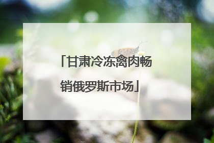 甘肃冷冻禽肉畅销俄罗斯市场