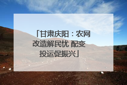 甘肃庆阳：农网改造解民忧 配变投运促振兴