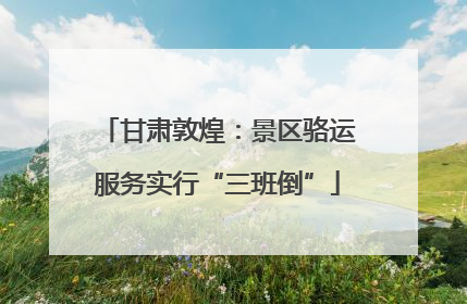 甘肃敦煌：景区骆运服务实行“三班倒”