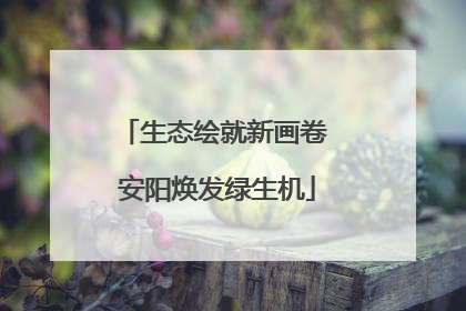 生态绘就新画卷 安阳焕发绿生机