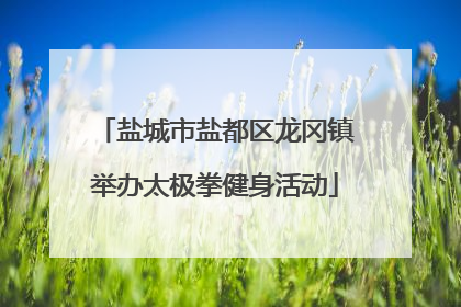 盐城市盐都区龙冈镇举办太极拳健身活动