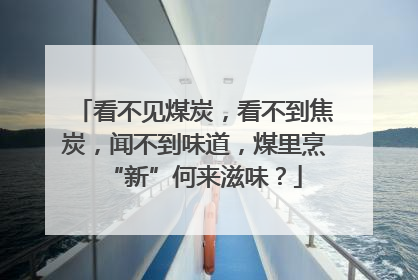 看不见煤炭，看不到焦炭，闻不到味道，煤里烹“新”何来滋味？