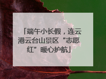端午小长假，连云港云台山景区“志愿红”暖心护航