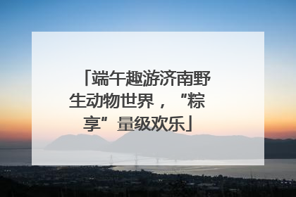 端午趣游济南野生动物世界，“粽享”量级欢乐