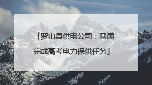 罗山县供电公司：圆满完成高考电力保供任务