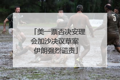 美一票否决安理会加沙决议草案 伊朗强烈谴责