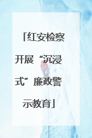 红安检察开展“沉浸式”廉政警示教育