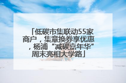 低碳市集联动55家商户，集章换券享优惠，杨浦“减碳嘉年华”周末亮相大学路
