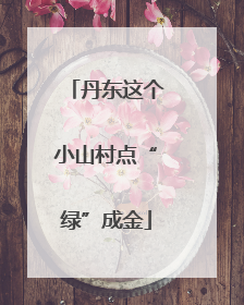 丹东这个小山村点“绿”成金