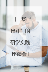 一场“出汗”的研学实践座谈会