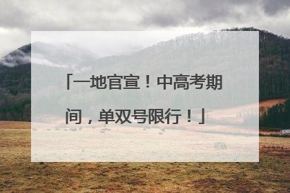 一地官宣！中高考期间，单双号限行！