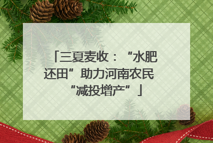 三夏麦收：“水肥还田”助力河南农民“减投增产”