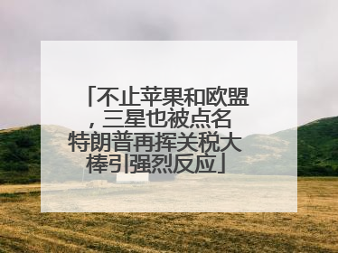 不止苹果和欧盟，三星也被点名 特朗普再挥关税大棒引强烈反应
