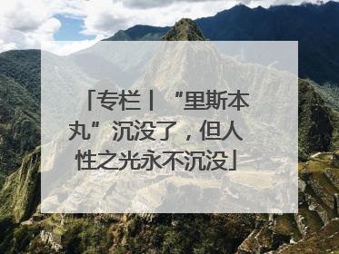 专栏丨“里斯本丸”沉没了，但人性之光永不沉没
