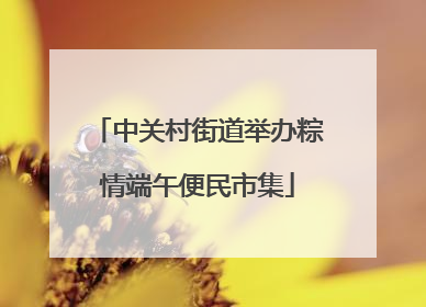 中关村街道举办粽情端午便民市集