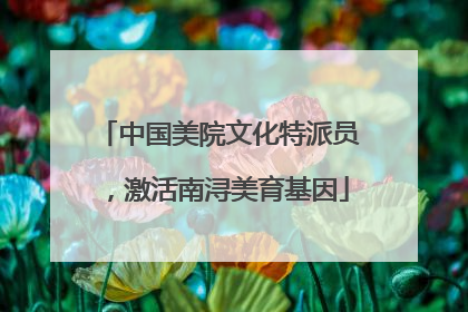 中国美院文化特派员，激活南浔美育基因