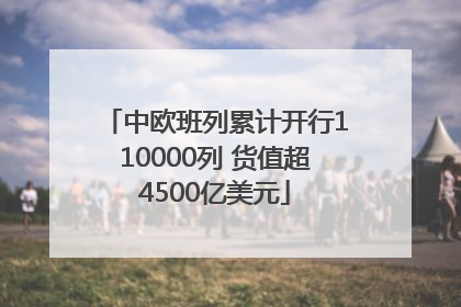 中欧班列累计开行110000列 货值超4500亿美元