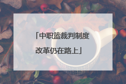 中职篮裁判制度改革仍在路上
