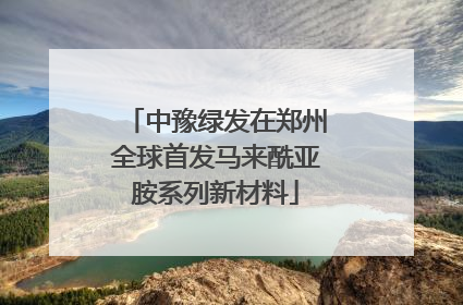 中豫绿发在郑州全球首发马来酰亚胺系列新材料