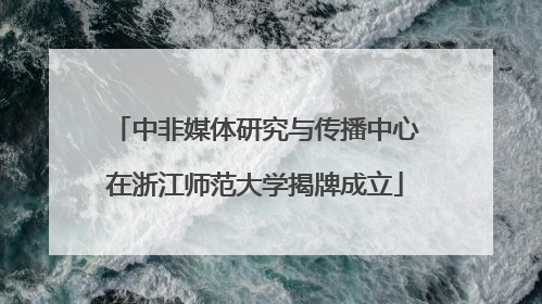 中非媒体研究与传播中心在浙江师范大学揭牌成立