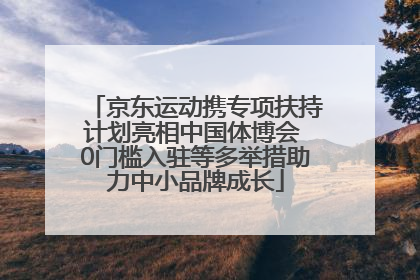 京东运动携专项扶持计划亮相中国体博会 0门槛入驻等多举措助力中小品牌成长