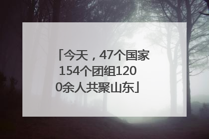 今天，47个国家154个团组1200余人共聚山东