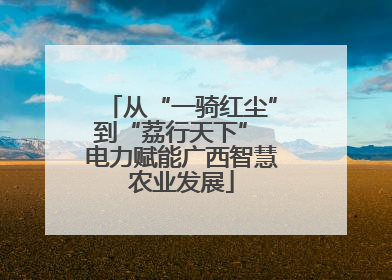 从“一骑红尘”到“荔行天下” 电力赋能广西智慧农业发展