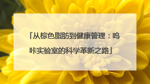 从棕色脂肪到健康管理：呜咔实验室的科学革新之路