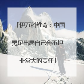 伊万科维奇：中国男足出局自己会承担非常大的责任