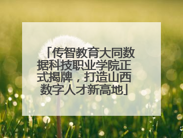 传智教育大同数据科技职业学院正式揭牌，打造山西数字人才新高地