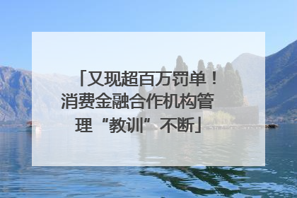 又现超百万罚单！消费金融合作机构管理“教训”不断