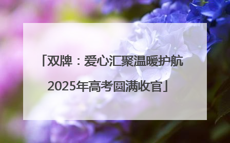 双牌：爱心汇聚温暖护航 2025年高考圆满收官