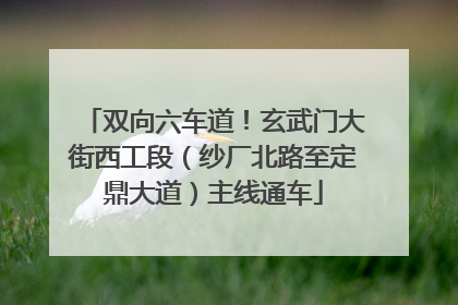 双向六车道！玄武门大街西工段（纱厂北路至定鼎大道）主线通车