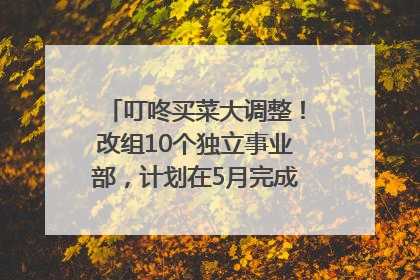 叮咚买菜大调整！改组10个独立事业部，计划在5月完成App端全面改版