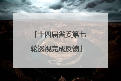 十四届省委第七轮巡视完成反馈