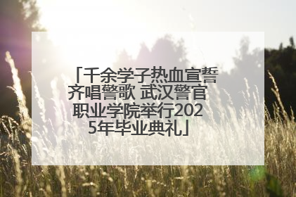 千余学子热血宣誓齐唱警歌 武汉警官职业学院举行2025年毕业典礼